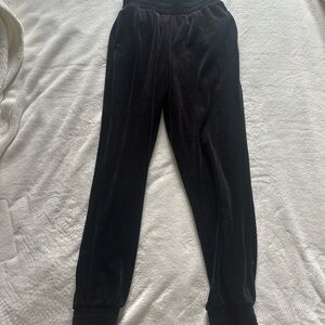 Express Black Velvet Joggers